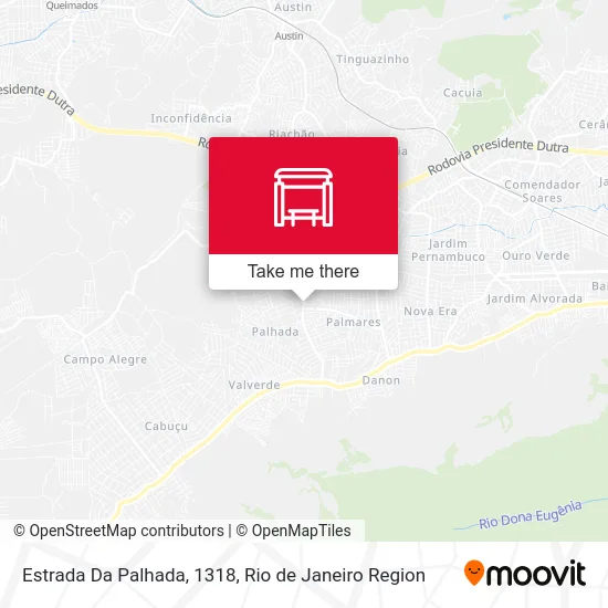 Estrada Da Palhada, 1318 map