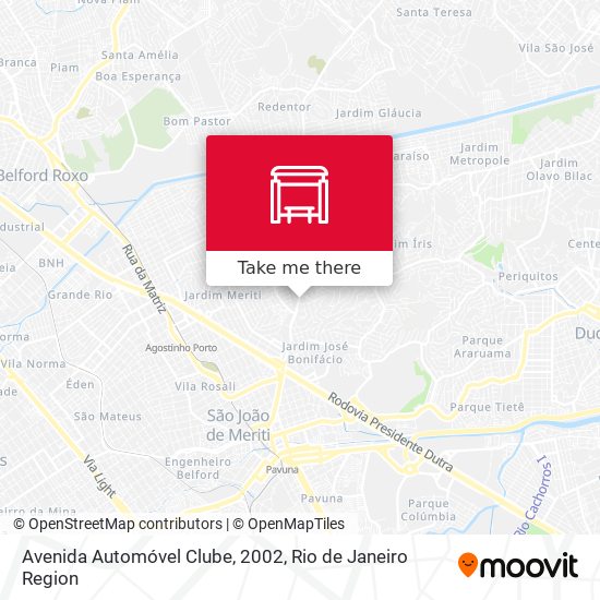 Avenida Automóvel Clube, 2002 map