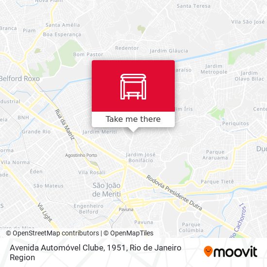 Avenida Automóvel Clube, 1951 map