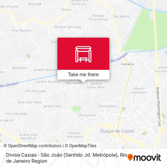 Divisa Caxias - São João (Sentido Jd. Metrópole) map