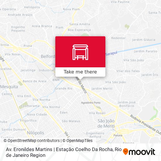Mapa Av. Eronildes Martins | Estação Coelho Da Rocha