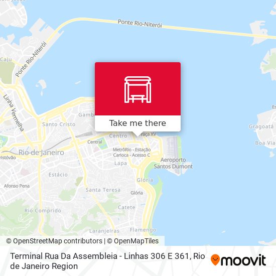 Mapa Terminal Rua Da Assembleia - Linhas 306 E 361