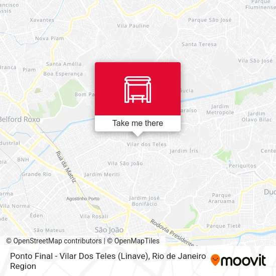 Ponto Final - Vilar Dos Teles (Linave) map