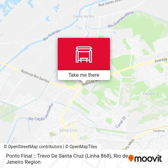 Ponto Final :: Trevo De Santa Cruz (Linha 868) map