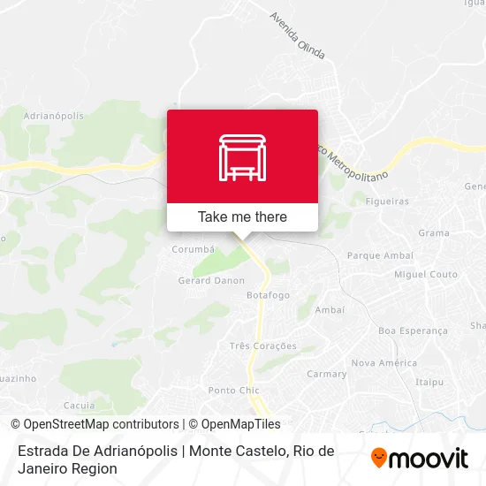 Estrada De Adrianópolis | Monte Castelo map