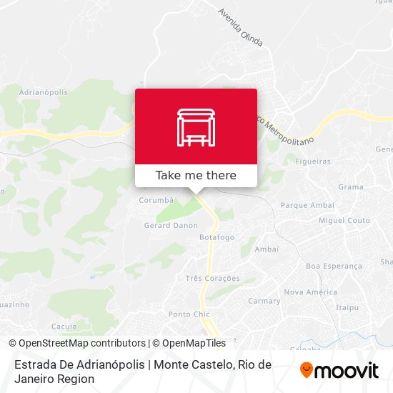 Estrada De Adrianópolis | Monte Castelo map