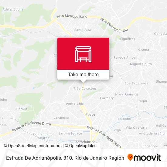 Estrada De  Adrianópolis, 310 map