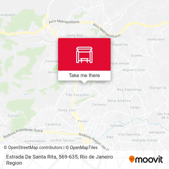Estrada De Santa Rita, 569-635 map