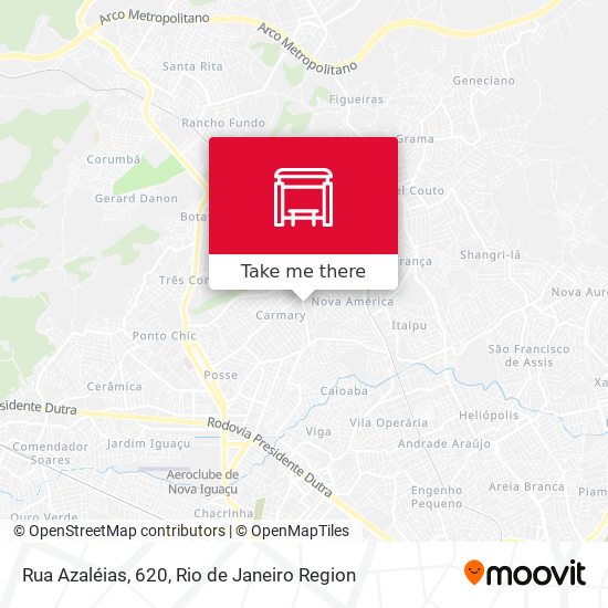 Rua Azaléias, 620 map