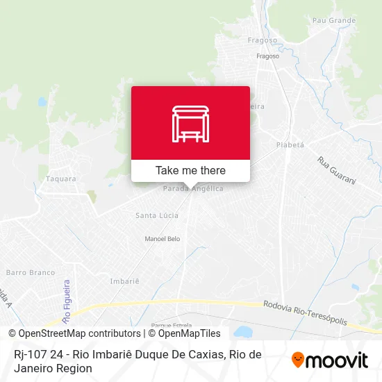 Rj-107 24 - Rio Imbariê Duque De Caxias map