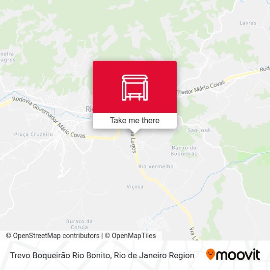 Trevo Boqueirão Rio Bonito map