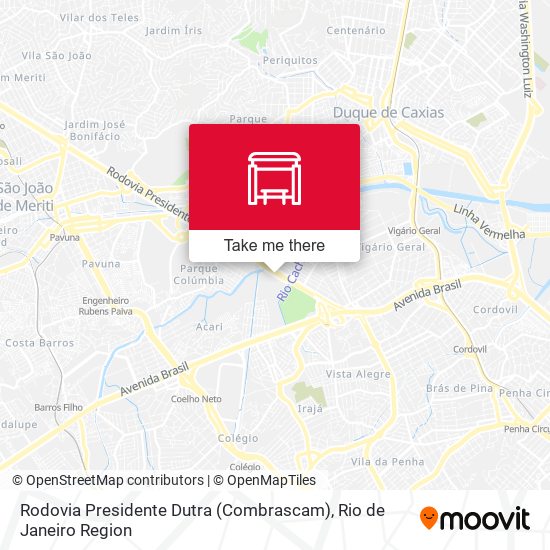 Mapa Rodovia Presidente Dutra (Combrascam)