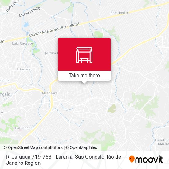 R. Jaraguá 719-753 - Laranjal São Gonçalo map
