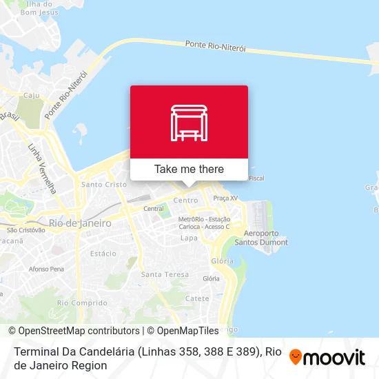 Terminal Da Candelária (Linhas 358, 388 E 389) map