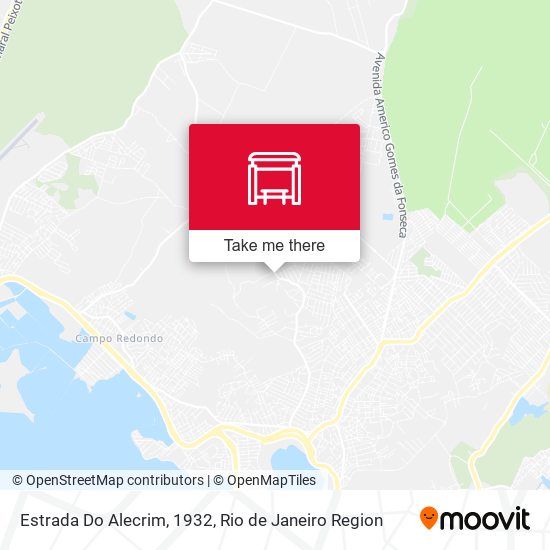 Estrada Do Alecrim, 1932 map