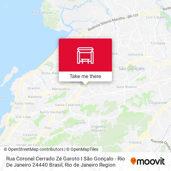 Mapa Rua Coronel Cerrado Zé Garoto I São Gonçalo - Rio De Janeiro 24440 Brasil