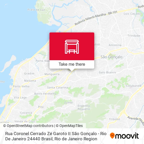 Rua Coronel Cerrado Zé Garoto II São Gonçalo - Rio De Janeiro 24440 Brasil map