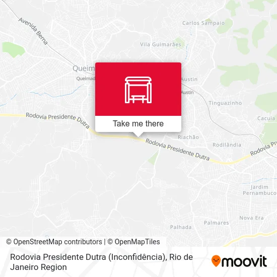 Rodovia Presidente Dutra (Inconfidência) map