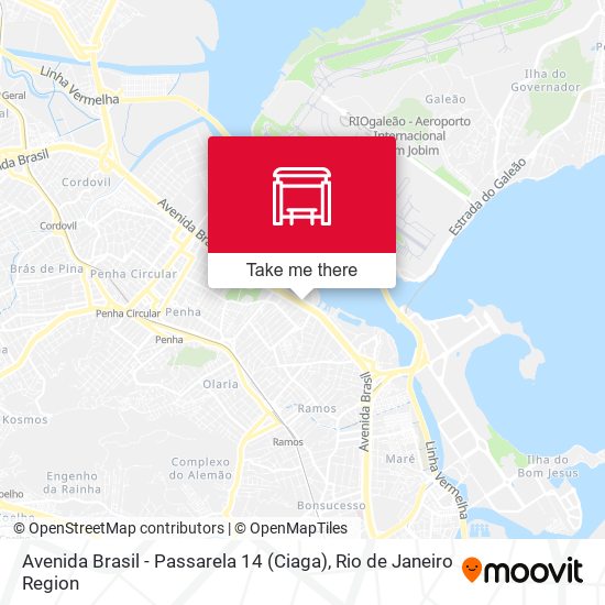 Mapa Avenida Brasil - Passarela 14 (Ciaga)
