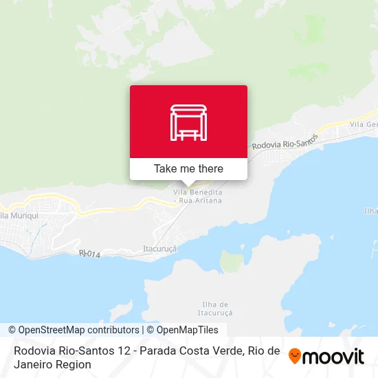Rodovia Rio-Santos 12 - Parada Costa Verde map