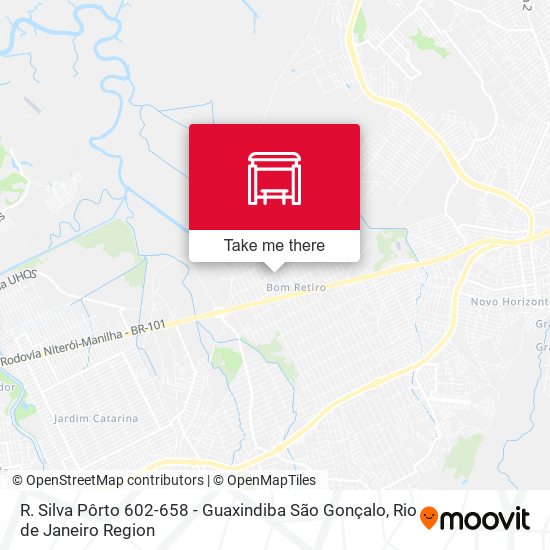 R. Silva Pôrto 602-658 - Guaxindiba São Gonçalo map
