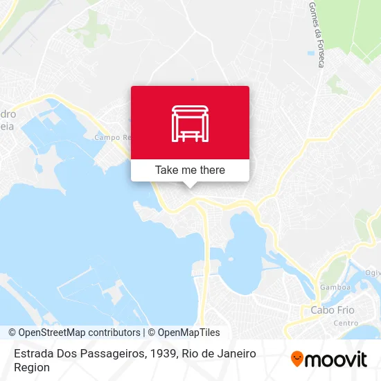 Estrada Dos Passageiros, 1939 map