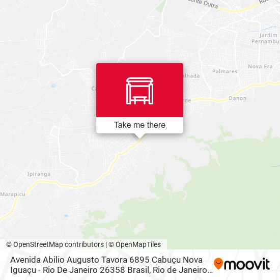 Avenida Abilio Augusto Tavora 6895 Cabuçu Nova Iguaçu - Rio De Janeiro 26358 Brasil map