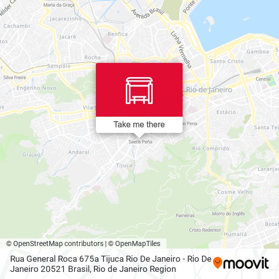 Mapa Rua General Roca 675a Tijuca Rio De Janeiro - Rio De Janeiro 20521 Brasil