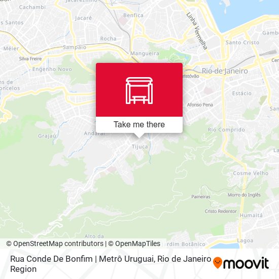 Rua Conde De Bonfim | Metrô Uruguai map
