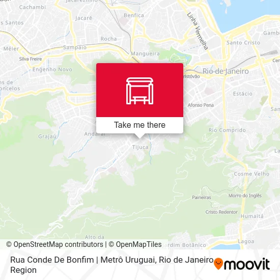 Rua Conde De Bonfim | Metrô Uruguai map
