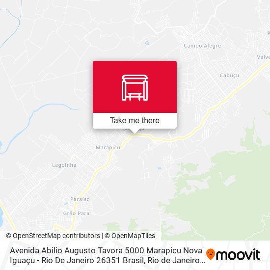 Mapa Avenida Abilio Augusto Tavora 5000 Marapicu Nova Iguaçu - Rio De Janeiro 26351 Brasil