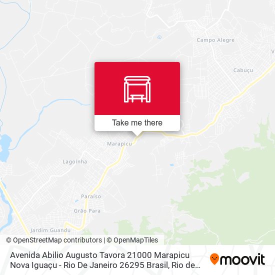 Mapa Avenida Abilio Augusto Tavora 21000 Marapicu Nova Iguaçu - Rio De Janeiro 26295 Brasil
