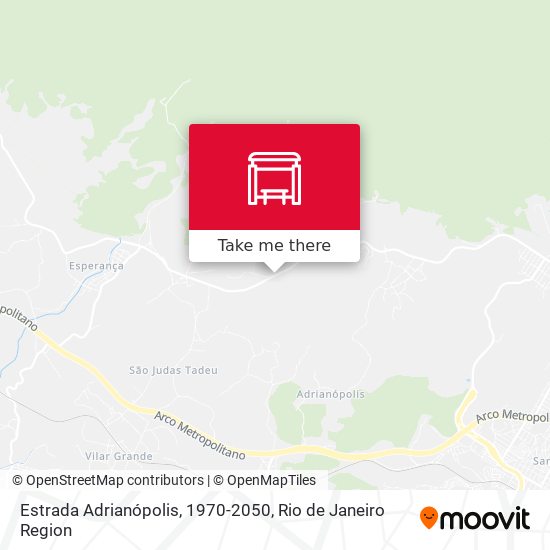 Estrada Adrianópolis, 1970-2050 map