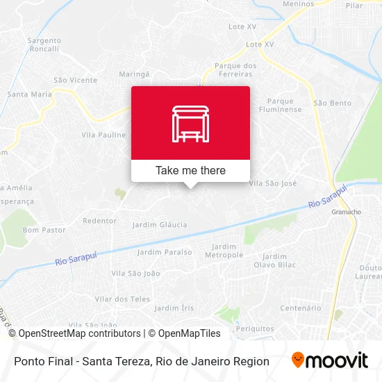 Ponto Final - Santa Tereza map