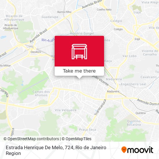 Estrada Henrique De Melo, 724 map