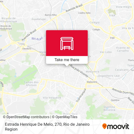 Estrada Henrique De Melo, 270 map