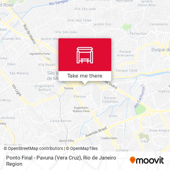 Ponto Final - Pavuna (Vera Cruz) map