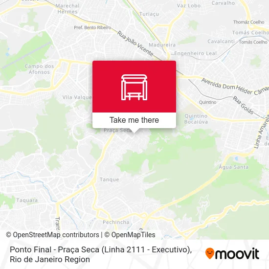 Ponto Final - Praça Seca (Linha 2111 - Executivo) map