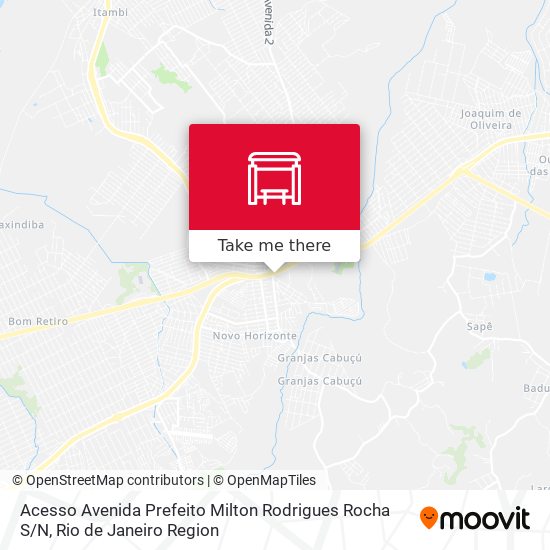 Mapa Acesso Avenida Prefeito Milton Rodrigues Rocha S / N