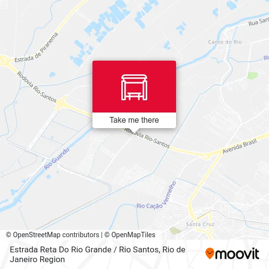 Estrada Reta Do Rio Grande / Rio Santos map