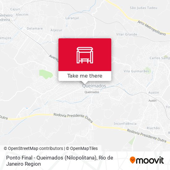 Ponto Final - Queimados (Nilopolitana) map