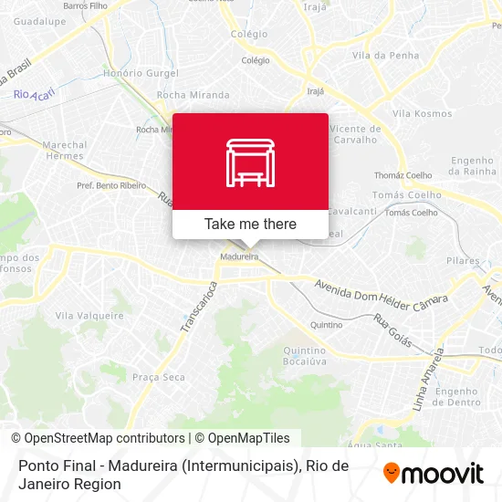 Ponto Final - Madureira (Intermunicipais) map