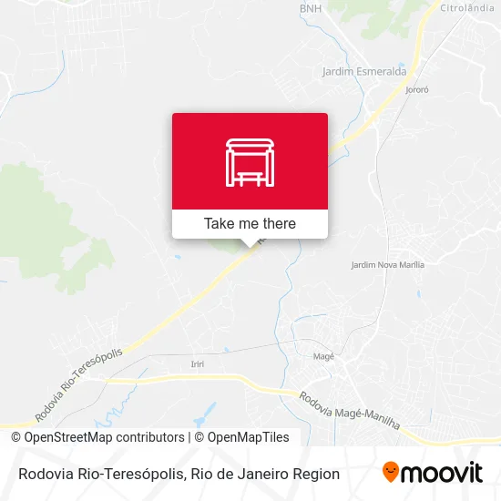 Rodovia Rio-Teresópolis map