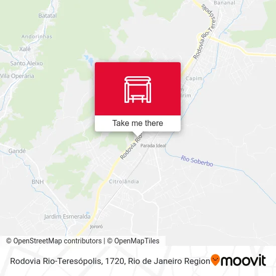 Rodovia Rio-Teresópolis, 1720 map