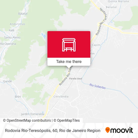 Rodovia Rio-Teresópolis, 60 map
