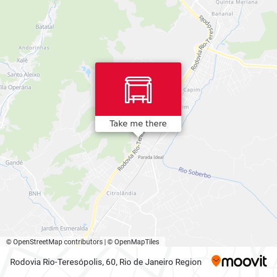 Rodovia Rio-Teresópolis, 60 map