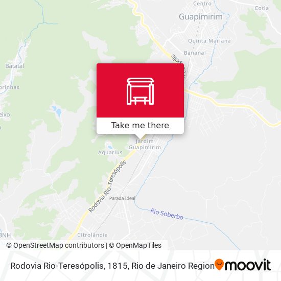 Rodovia Rio-Teresópolis, 1815 map
