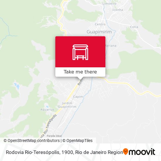 Rodovia Rio-Teresópolis, 1900 map