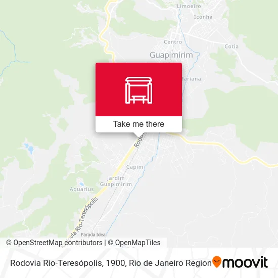 Rodovia Rio-Teresópolis, 1900 map