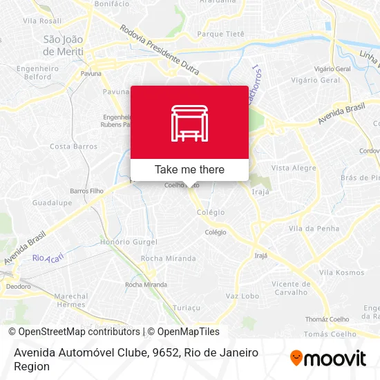 Avenida Automóvel Clube, 9652 map